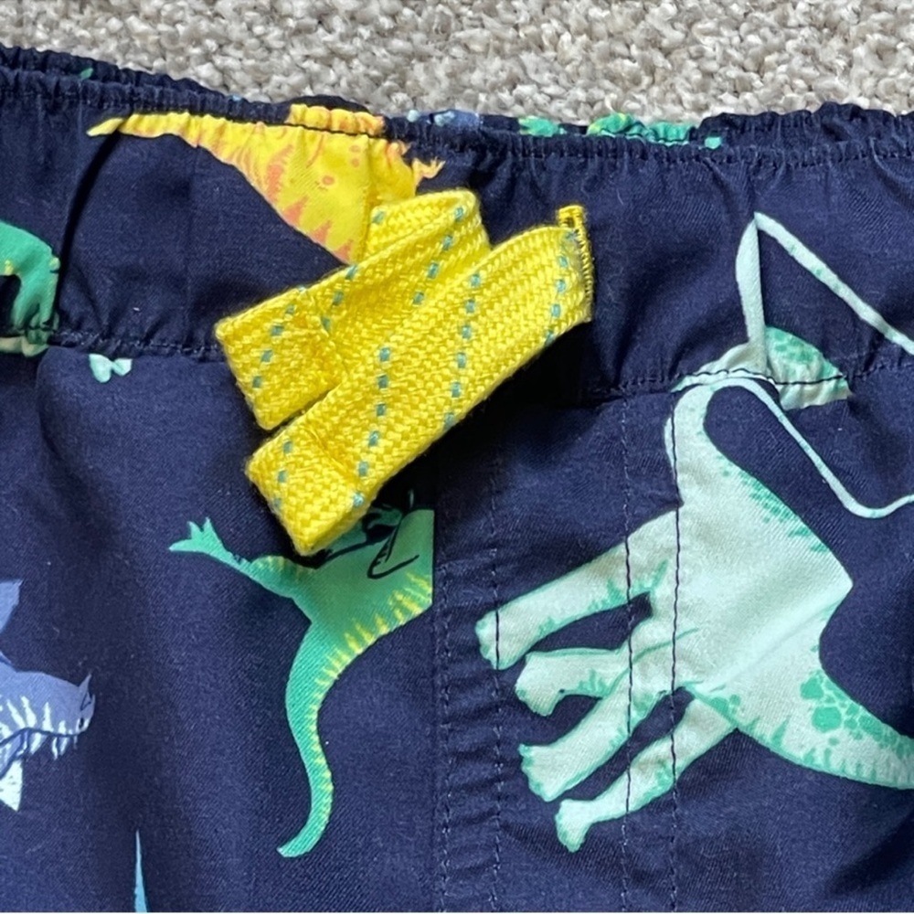 NWOT Tucker & Tate Navy Multi Dinosaur Swim Trunks Size 2 - Picture 2 of 7
